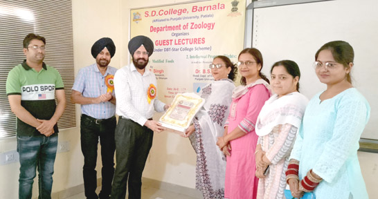 ਐਸ ਡੀ ਕਾਲਜ ਦੇ ਜ਼ੂਆਲੋਜੀ ਵਿਭਾਗ ਵੱਲੋਂ ‘ਮਾਹਿਰ ਲੈਕਚਰ’ ਦਾ ਆਯੋਜਨ