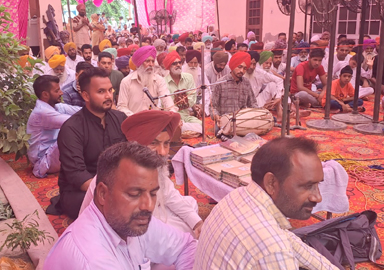 ਪਿੰਡ ਬਾਹਮਣੀਆਂ ਵਿਖੇ ਮਹੀਨਾਵਾਰ ਬਲਾਕ ਪੱਧਰੀ ਨਾਮ‌ ਚਰਚਾ ਹੋਈ