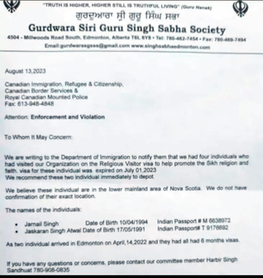 ਕੈਨੇਡਾ : ਉੱਡ ਗਏ ਕਬੂਤਰ ਬਣਕੇ ਦੋ ਕੀਰਤਨੀਏ ਸਿੰਘ…!