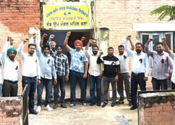 ਪਾਵਰਕਾਮ ਦੇ ਮੁਲਾਜ਼ਮਾਂ ਨੇ ਕਾਲੀਆਂ ਪੱਟੀਆਂ ਬੰਨ੍ਹ ਕੇ ਕੀਤਾ ਰੋਸ ਪ੍ਰਦਰਸ਼ਨ