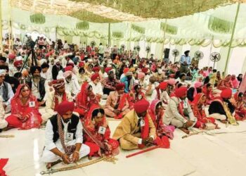 ਸ੍ਰੀ ਗੁਰੂ ਰਵਿਦਾਸ ਵੈੱਲਫੇਅਰ ਟਰੱਸਟ (ਰਜਿ) ਜ਼ਿਲ੍ਹਾ ਬਰਨਾਲਾ ਵੱਲੋਂ  10 ਲੋੜਵੰਦ ਲੜਕੀਆਂ ਦੇ ਵਿਆਹ ਕੀਤੇ ਗਏ